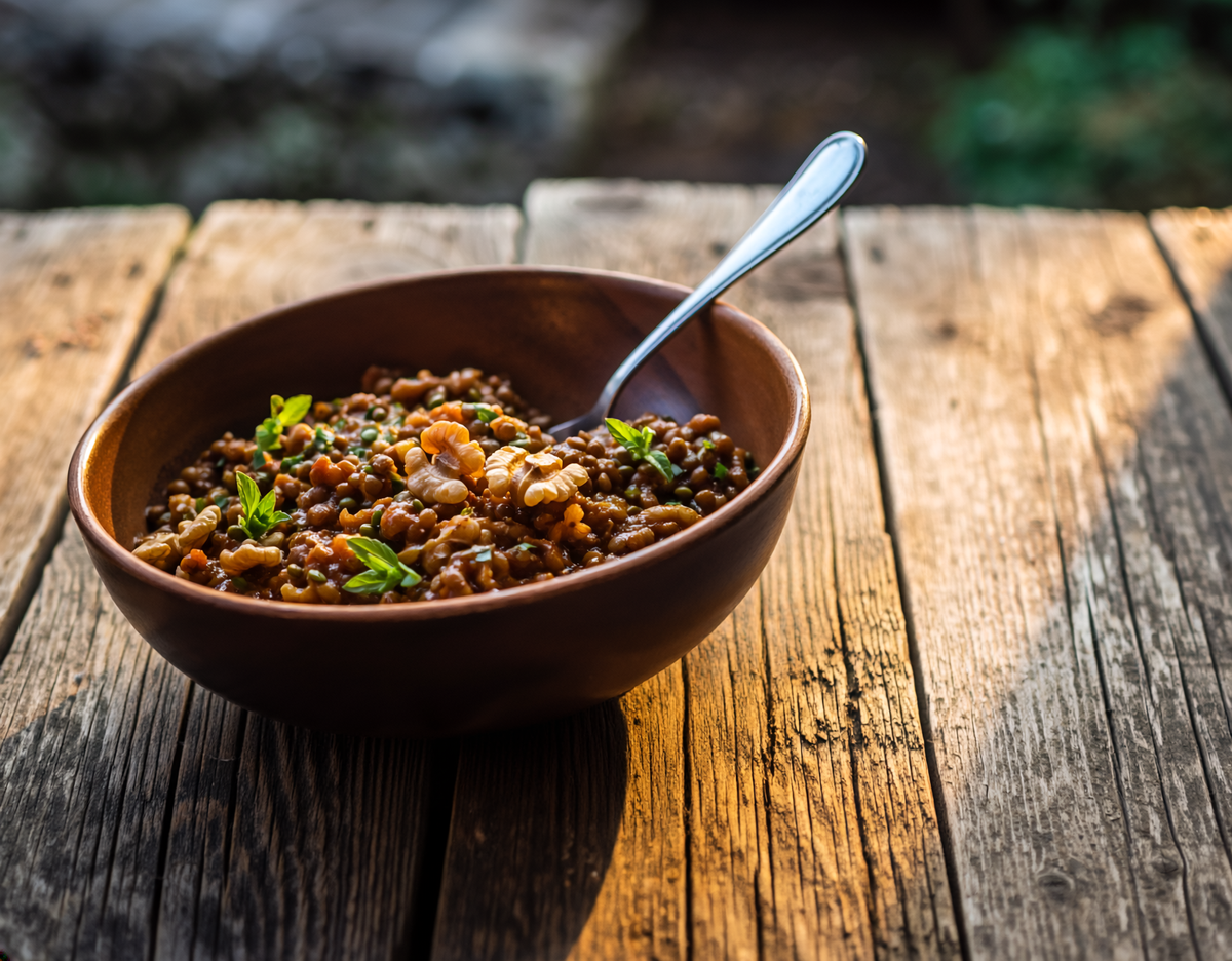 Lentil Walnut Bolognese