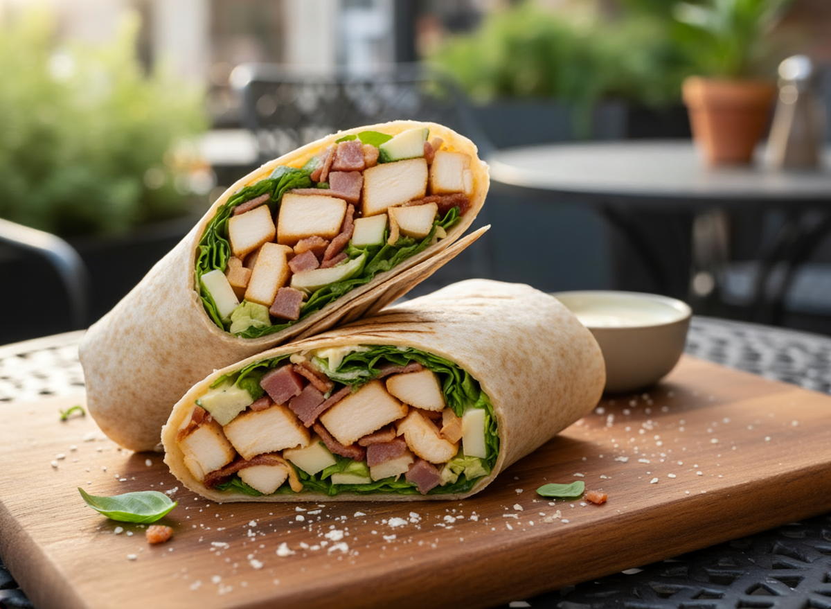 Chicken and Bacon Caesar Wrap